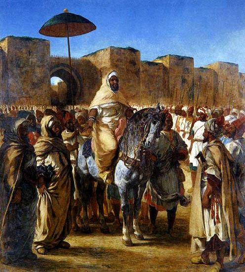 Eugene Delacroix The Sultan of Morocco and his Entourage oil painting picture